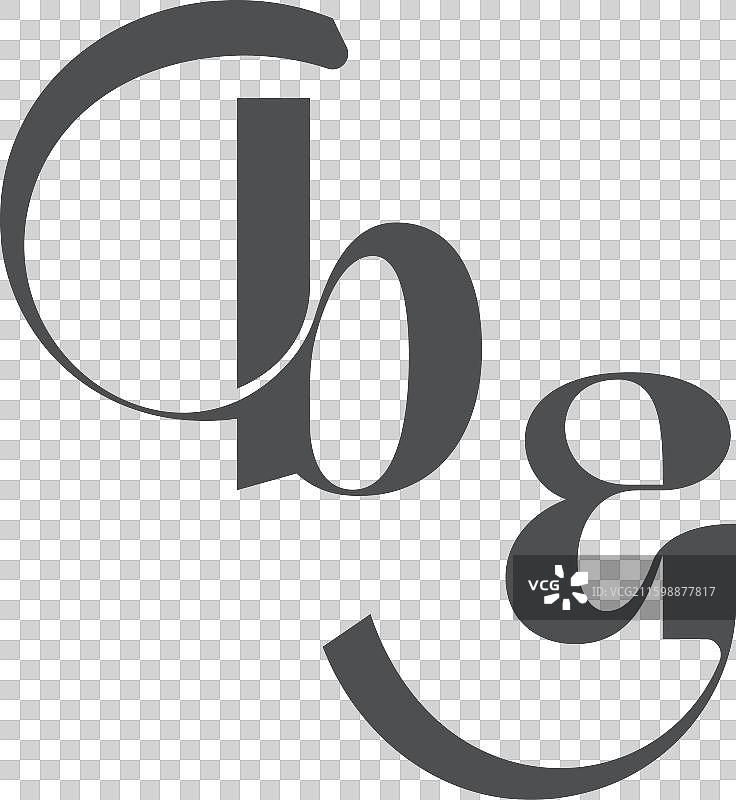 简约的美容字母初始标志图片素材