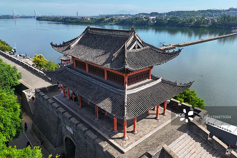 赣州建春门 古浮桥图片素材