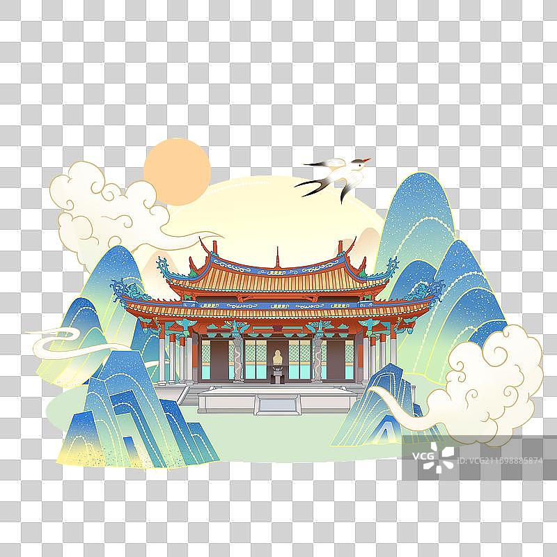 台湾省台北市孔庙图片素材