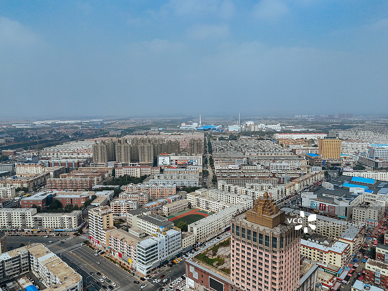 开原市 许台村 人民公园 植物园 航拍图片素材