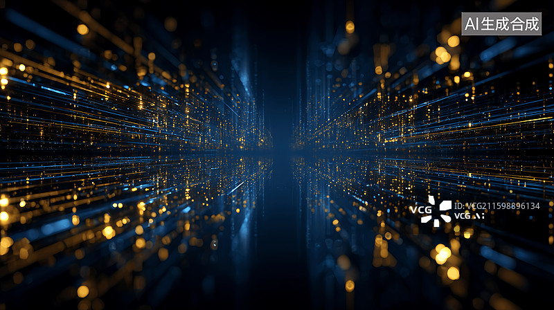 【AI数字艺术】人工智能探索未来数字世界抽象科技背景图片素材