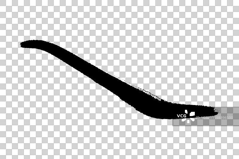 ㇏捺 中文汉字书法边旁部首笔画简体字结构 手写毛笔笔触感矢量图透明无背景 楷书行书加粗厚重感图片素材