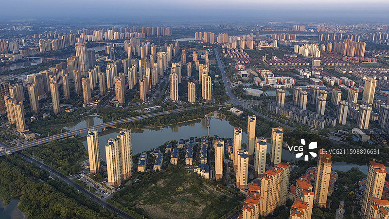 江西鹰潭市航拍图片素材