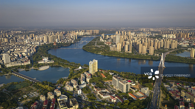 江西鹰潭市航拍图片素材