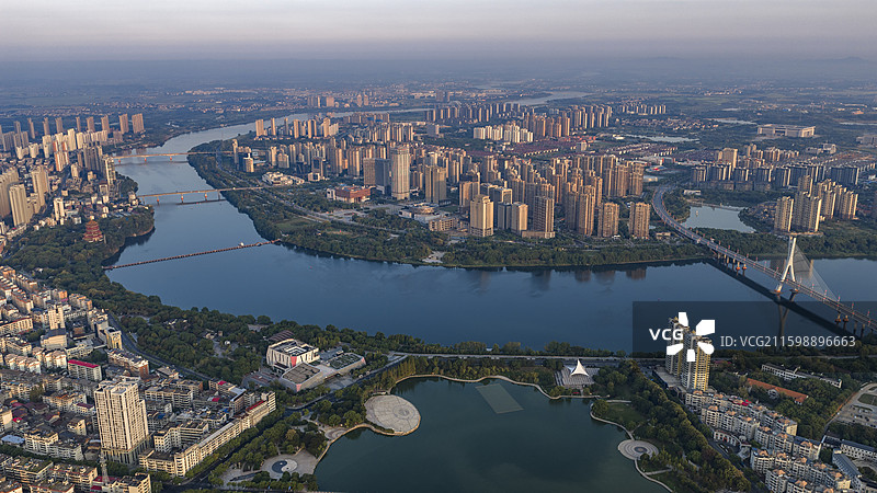 江西鹰潭市航拍图片素材