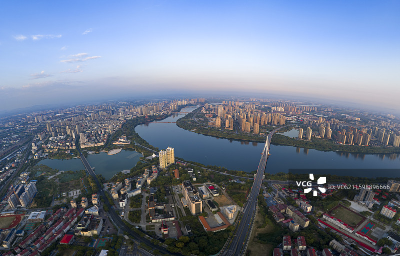 江西鹰潭市航拍图片素材