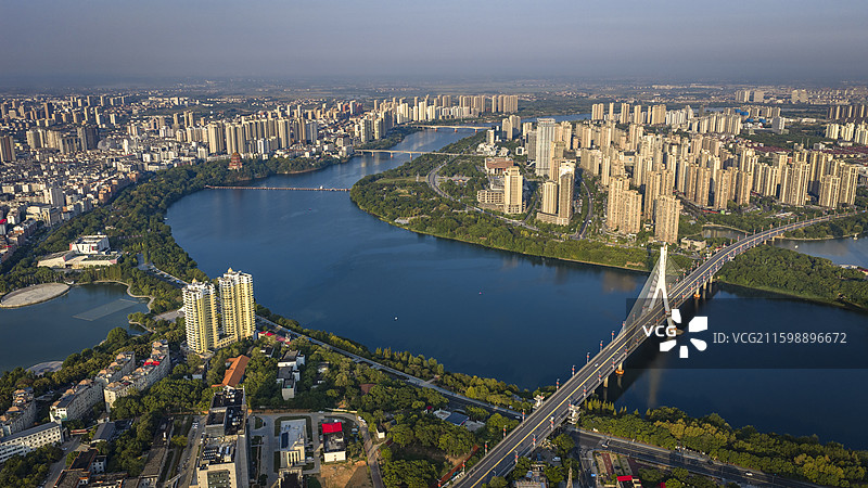 江西鹰潭市航拍图片素材