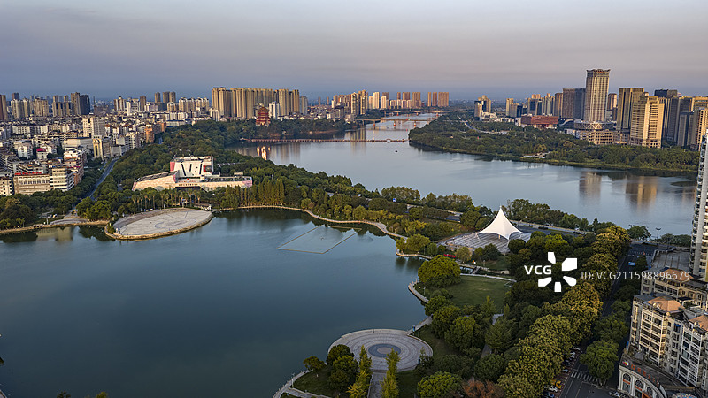 江西鹰潭市航拍图片素材
