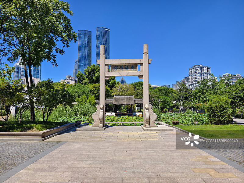 江苏无锡东林书院牌坊图片素材