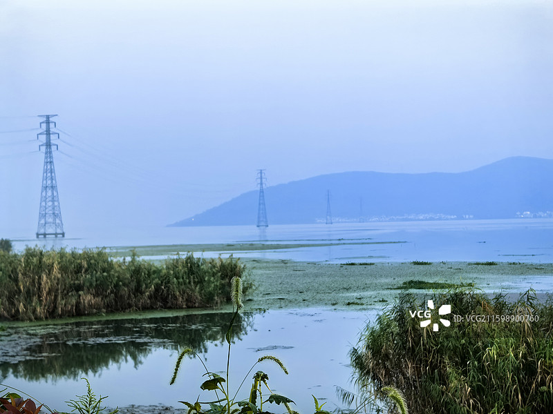 环太湖公路黄昏随拍纪实图片素材