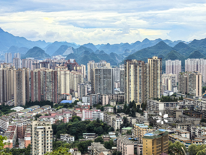 贵州六盘水市中国凉都六盘水城市风光图片素材