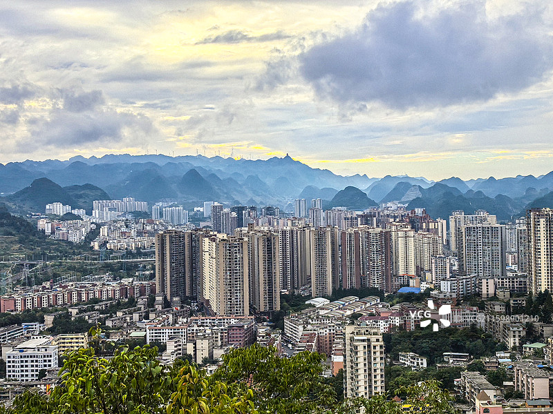 贵州六盘水市中国凉都六盘水城市风光图片素材