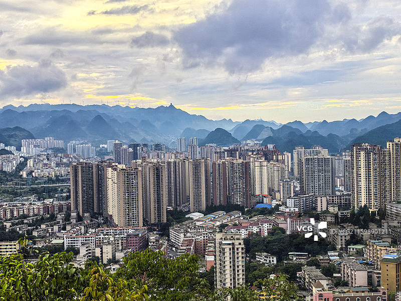 贵州六盘水市中国凉都六盘水城市风光图片素材