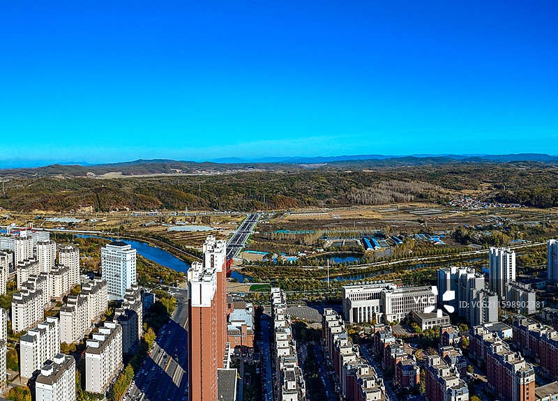 舒兰市 王家街 舒兰大街 森林公园 航拍图片素材