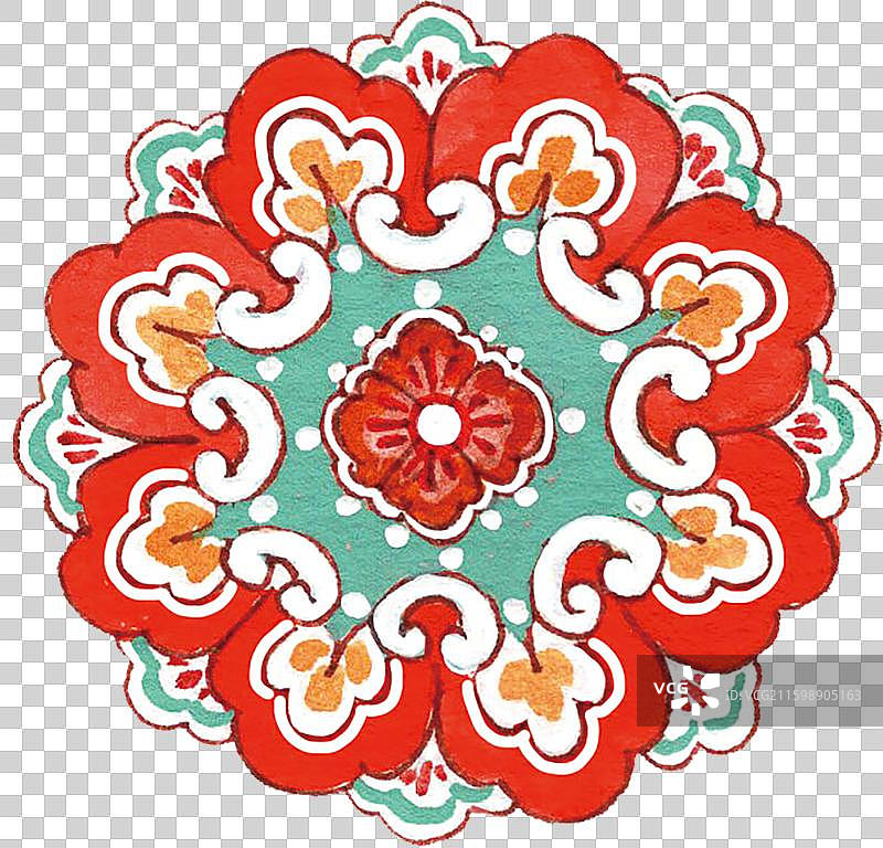 敦煌壁画藻井纹样元素图片素材