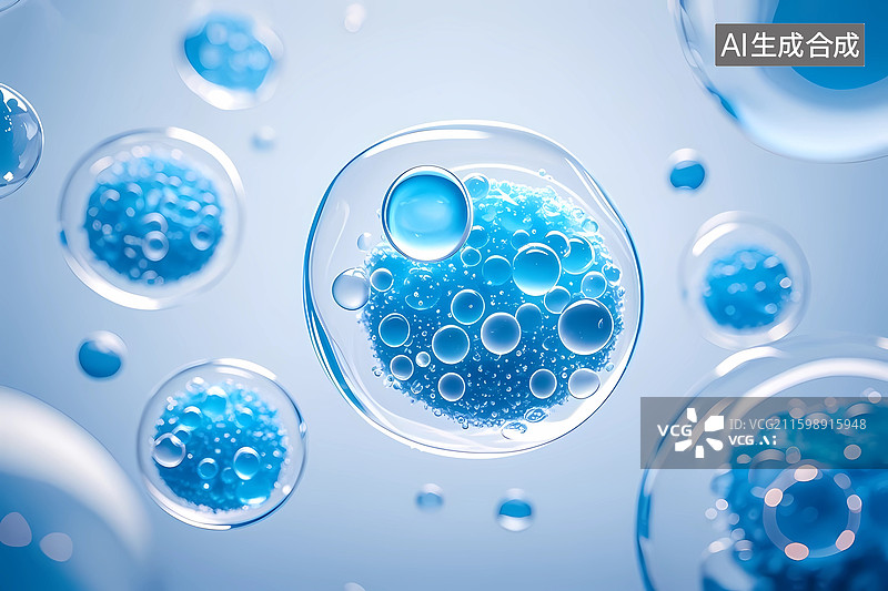 【AI数字艺术】超高清细胞微距背景图片素材