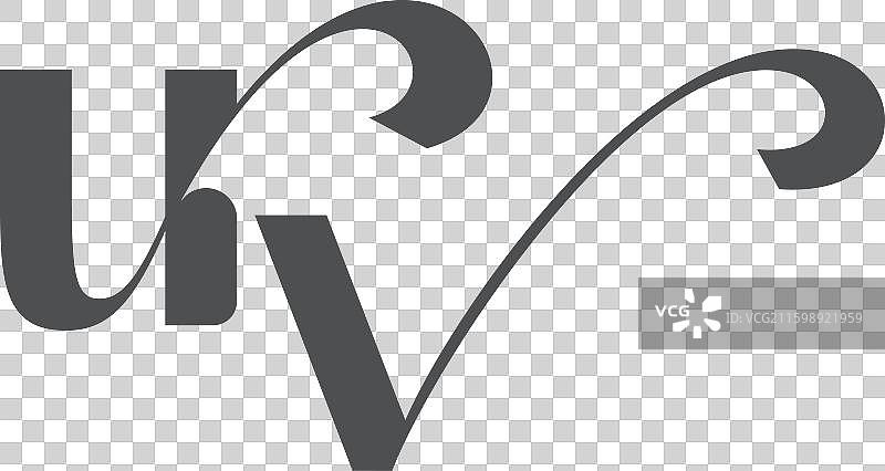 简约极简的紫外线美容字母组合首字母图片素材