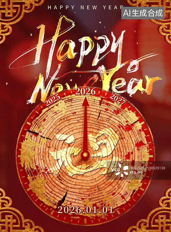 【AI数字艺术】2026年元旦新年海报图片素材
