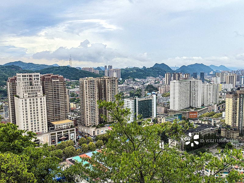 贵州六盘水市中国凉都六盘水城市风光图片素材