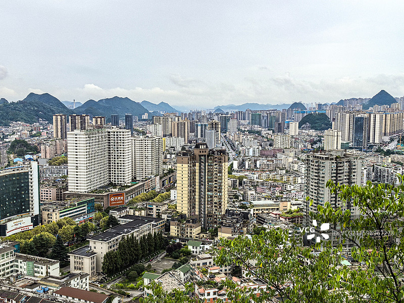 贵州六盘水市中国凉都六盘水城市风光图片素材