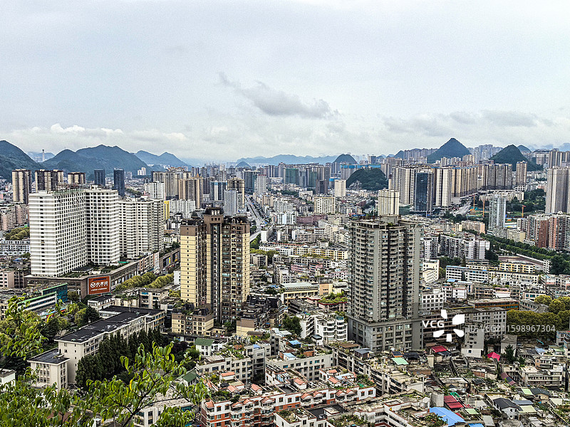 贵州六盘水市中国凉都六盘水城市风光图片素材