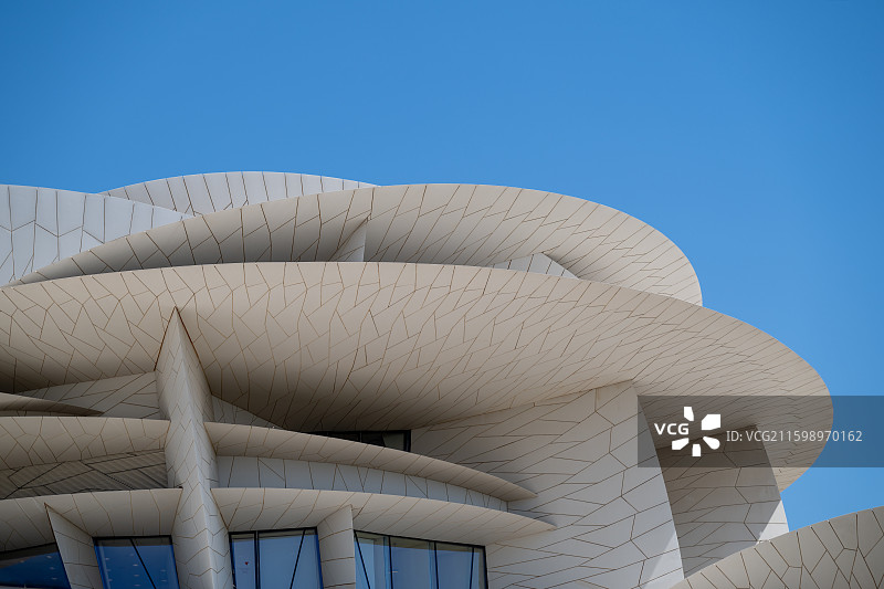 卡塔尔首都多哈晨曦图片素材