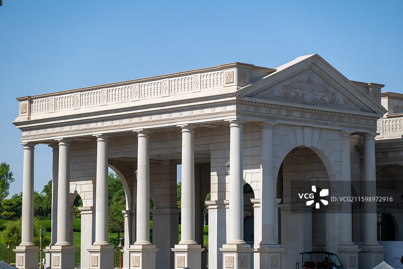 卡塔尔首都多哈晨曦图片素材