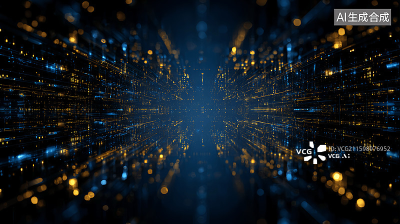 【AI数字艺术】人工智能数字信息脉络抽象商务科技背景图片素材