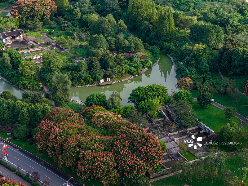 四川省绵阳市北川县永昌镇周围航拍图片图片素材