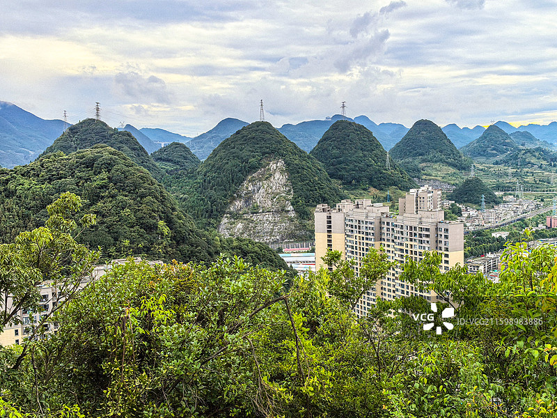 贵州六盘水市中国凉都六盘水城市风光图片素材