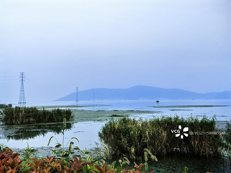 环太湖公路黄昏随拍纪实图片素材