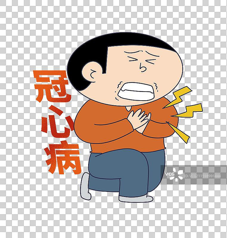 冠心病，心脏病图片素材