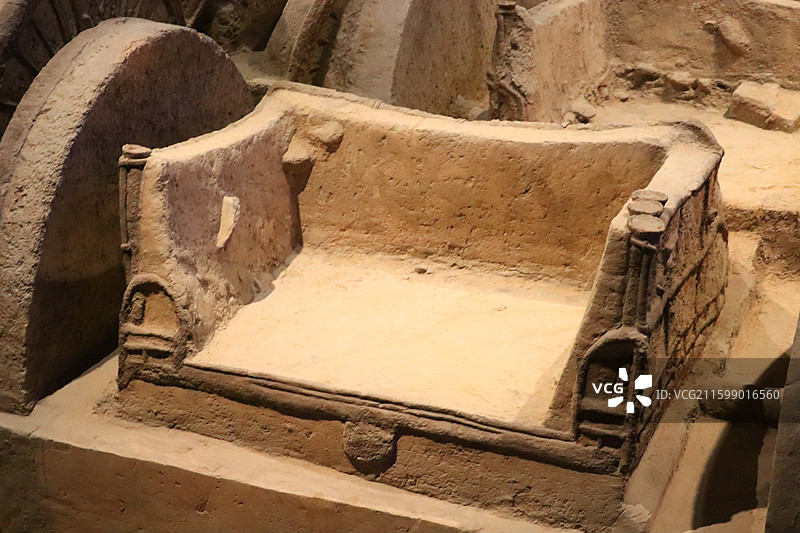 山西博物院赵卿墓车马坑图片素材