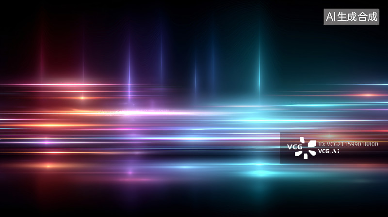 【AI数字艺术】光速轨迹的抽象背景图片素材