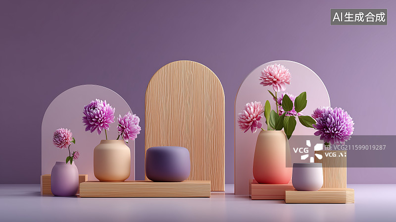 【AI数字艺术】梦幻拱廊花艺空间图片素材