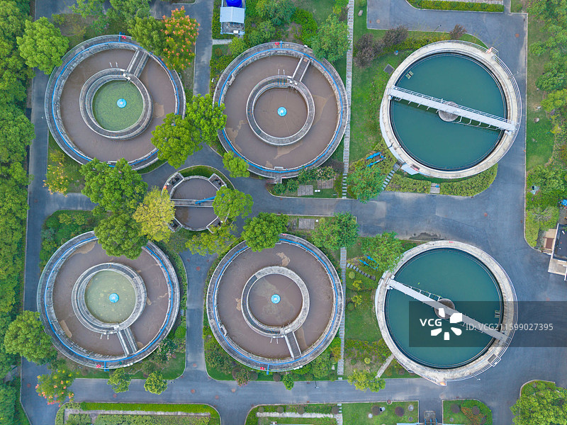 浙江省湖州市，湖州影视城，航拍建筑之美！图片素材