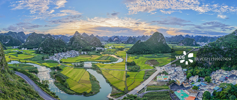 《广西天等县都康田园风光》图片素材