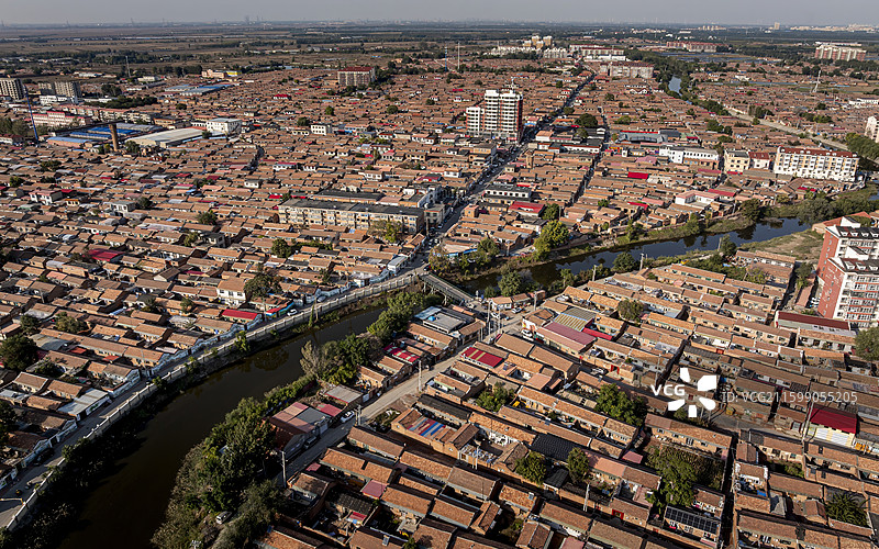 天津市静海区独流镇独流木桥航拍图片素材