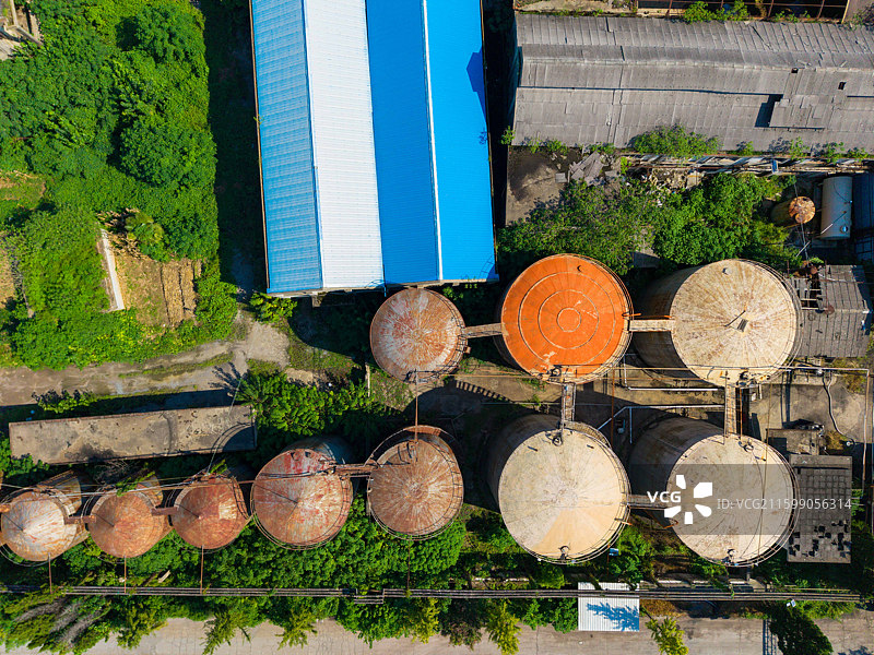 安徽省芜湖市鸠江区，白茆镇，城镇航拍风光照！图片素材