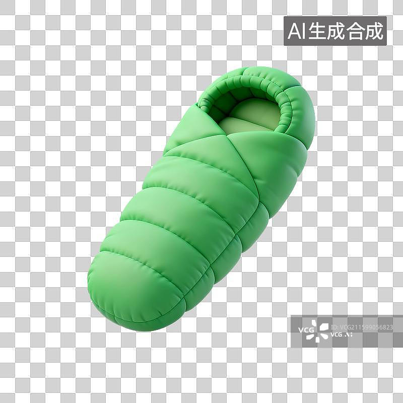 【AI数字艺术】3D渲染，睡袋，露营，旅游，旅行，免抠元素图片素材