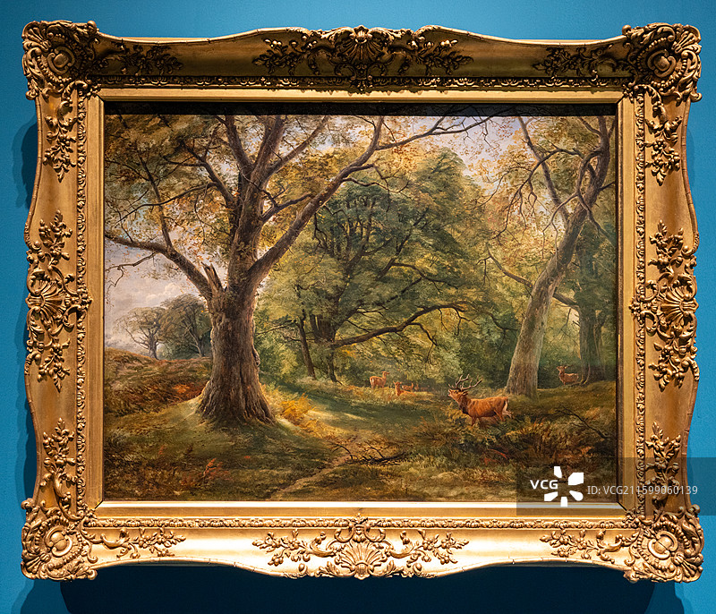 18世纪英国画家托马斯克莱斯韦克油画森林之王图片素材