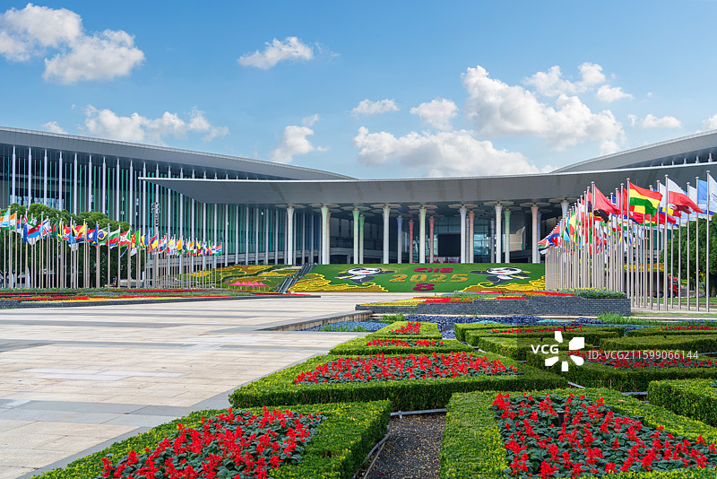 第八届中国国际进口博览会万国旗图片素材