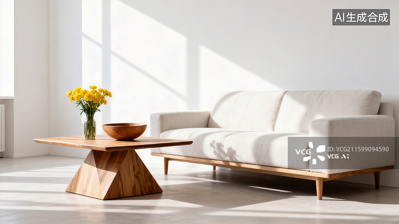 【AI数字艺术】东方韵味，中国风室内空间，客厅图片素材