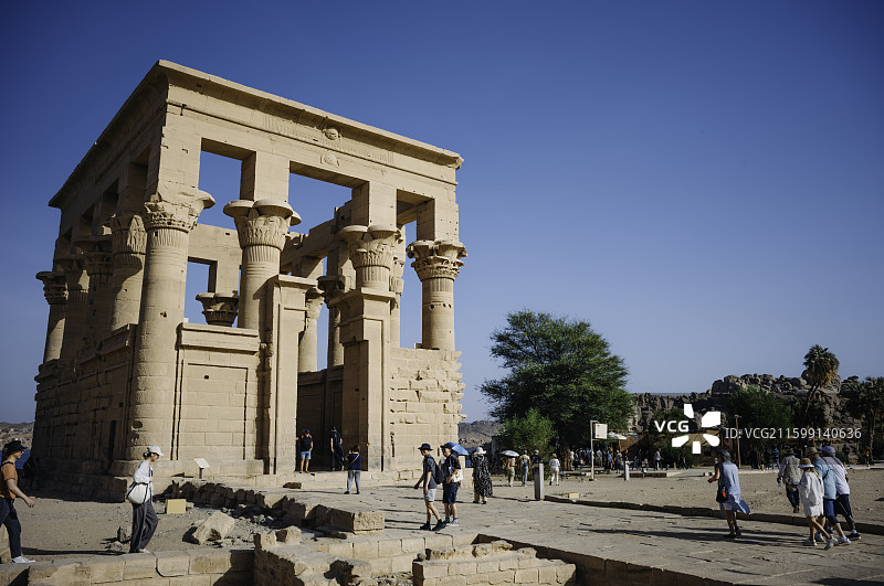 埃及 菲莱神庙 纳赛尔湖 晴天图片素材