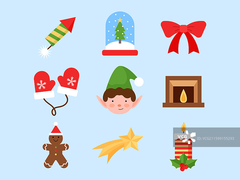 圣诞节,十二月,年度活动,贴纸,图标图片素材
