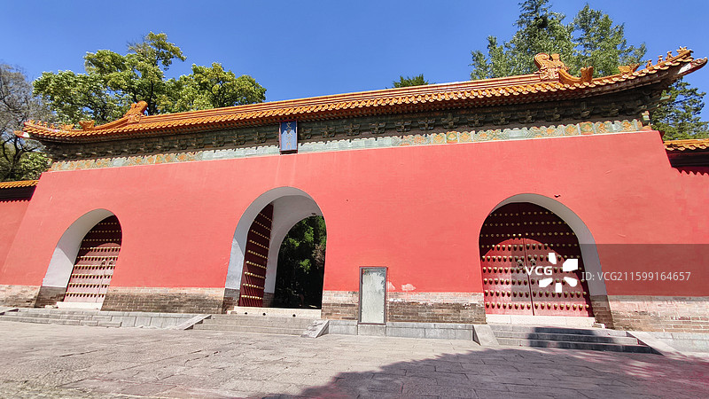 南京明孝陵风景区明朝朱元璋陵寝明代古建筑图片素材