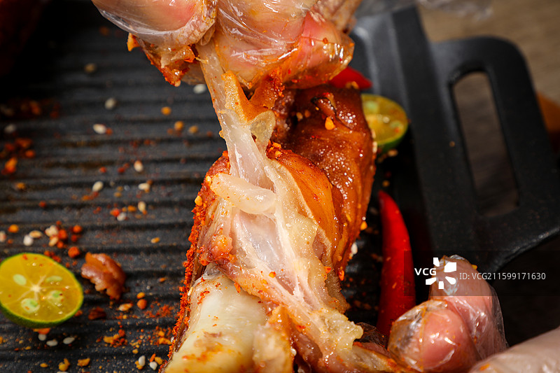 烤羊蹄图片素材