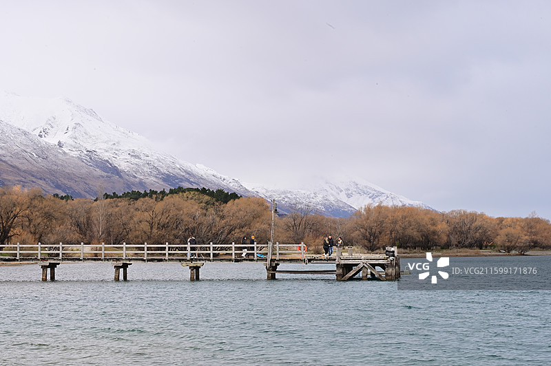 Glenorchy格林诺奇 瓦卡蒂普湖图片素材
