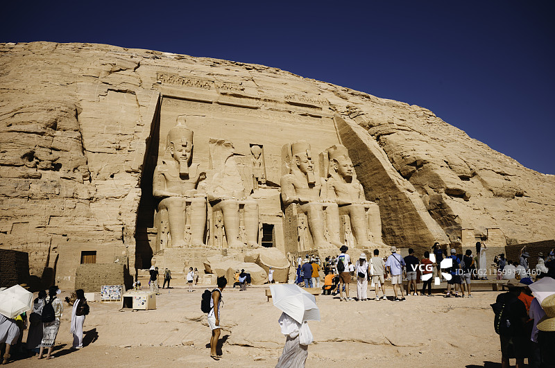 埃及 阿斯旺 阿布辛贝神庙 晴天外景 内景图片素材