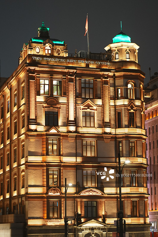 上海外滩夜景图片素材